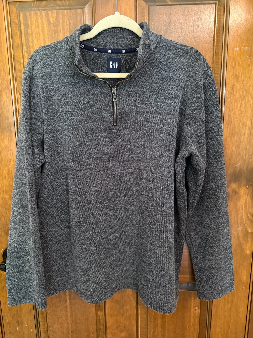 GAP Men's Charcoal Zip-Up Sweater